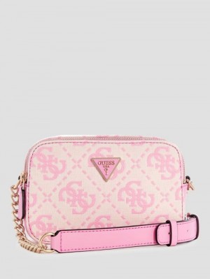 Guess Ruma Quattro G Camera Crossbody Roze | GUESS-SN28965