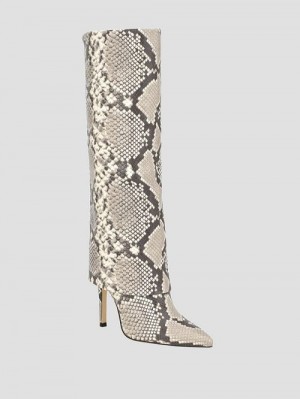 Guess Sabola Fold-Over Knee-High Boots Grijs | GUESS-SN29920