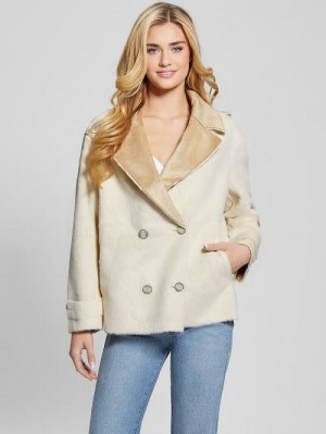 Guess Sabrina Textured Jacket Wit | GUESS-SN27878