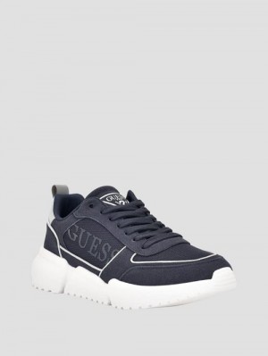 Guess Salter Logo Sneakers Blauw | GUESS-SN31876