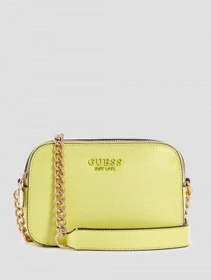 Guess Sarita Camera Crossbody Geel | GUESS-SN28955
