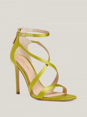 Guess Satin Strappy Heel Groen | GUESS-SN29830