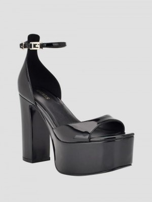 Guess Selima Platform Heels Zwart | GUESS-SN29784