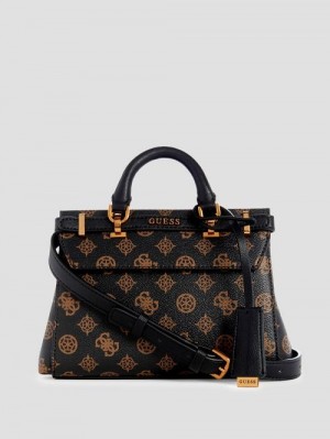 Guess Sestri Peony Mini Satchel Bruin | GUESS-SN29242