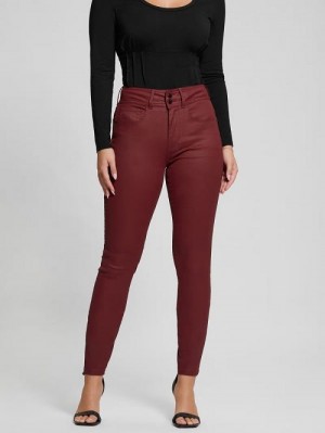 Guess Shape Up High-Rise Skinny Jeans Rood | GUESS-SN26574