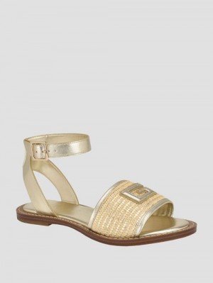 Guess Shay Slide Sandals Goud | GUESS-SN29627