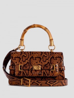 Guess Sibel Top-Handle Bag Bruin | GUESS-SN29310