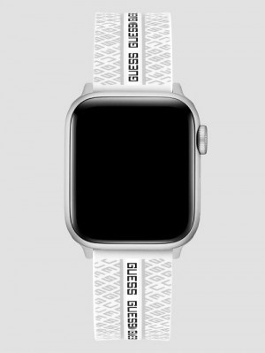 Guess Signature White Silicone 38-40 mm Band for Apple Watch® Wit | GUESS-SN30007