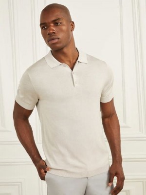 Guess Silk Polo Grijs | GUESS-SN31184