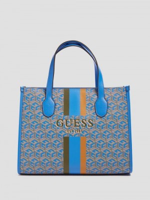 Guess Silvana G Cube Tote Turquoise | GUESS-SN29365