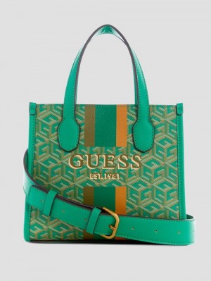 Guess Silvana Mini Totes Groen | GUESS-SN28975