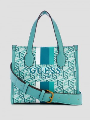 Guess Silvana Mini Totes Groen | GUESS-SN29238