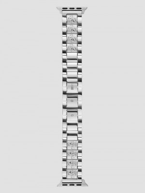 Guess Silver-Tone Quattro G Link Bracelet 38-40 mm Band for Apple Watch® Zilver | GUESS-SN31647