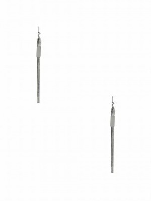 Guess Silver-Tone Snake Chain Linear Earrings Zilver | GUESS-SN30303