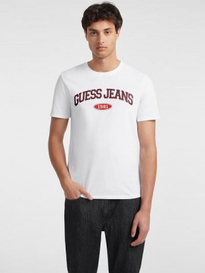 Guess Slim 1981 Tee Wit | GUESS-SN30511