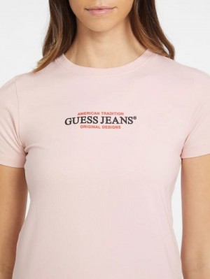 Guess Slim American Tradition Tee Roze | GUESS-SN27192