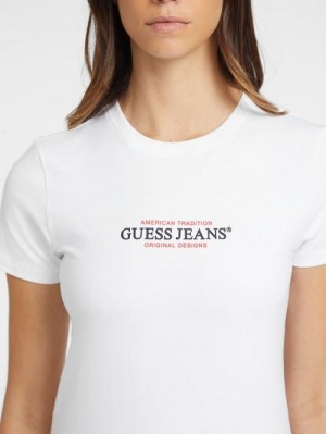 Guess Slim American Tradition Tee Wit | GUESS-SN27092