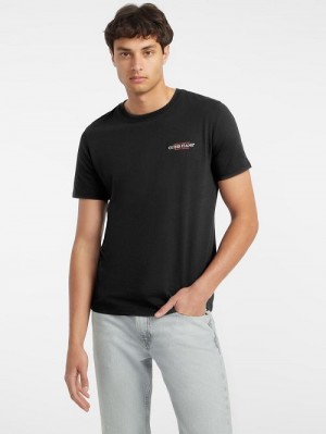 Guess Slim American Tradition Tee Zwart | GUESS-SN30493
