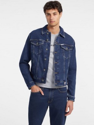 Guess Slim Denim Trucker Jacket Blauw | GUESS-SN30831