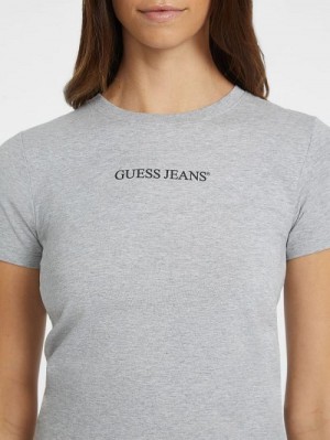 Guess Slim Logo Tee Grijs | GUESS-SN27124