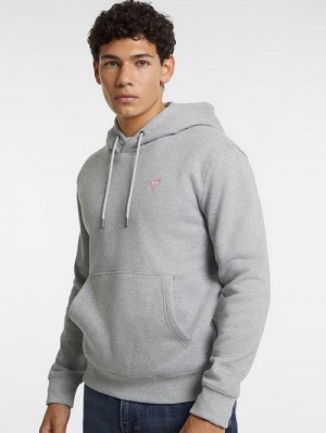 Guess Slim Mini Triangle Hoodie Grijs | GUESS-SN31518