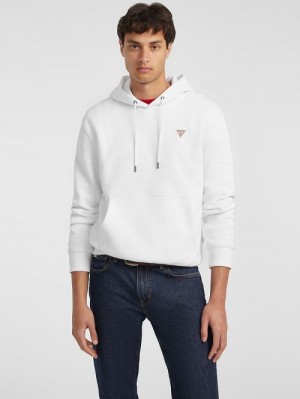 Guess Slim Mini Triangle Hoodie Wit | GUESS-SN31520