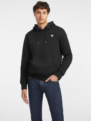 Guess Slim Mini Triangle Hoodie Zwart | GUESS-SN31013
