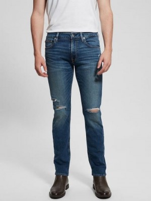 Guess Slim Tapered Jeans Blauw | GUESS-SN30351