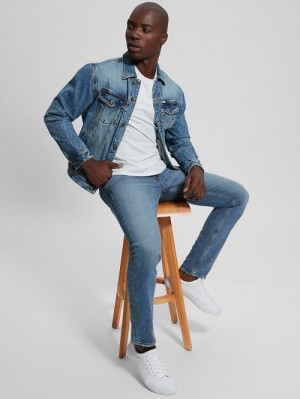 Guess Slim Tapered Jeans Blauw | GUESS-SN30361