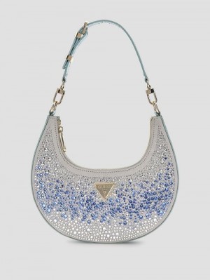 Guess Sofia Crystal Shoulder Bag Blauw | GUESS-SN29147