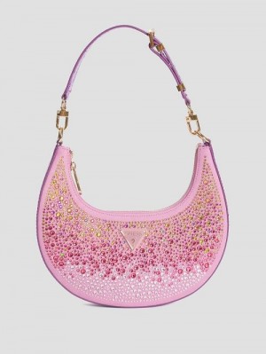 Guess Sofia Crystal Shoulder Bag Roze | GUESS-SN29151