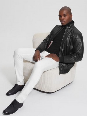 Guess Soft Leather Jacket Zwart | GUESS-SN30761