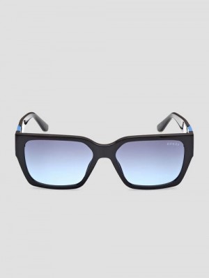 Guess Square Sunglasses and Fabric Chain Set Blauw | GUESS-SN30071