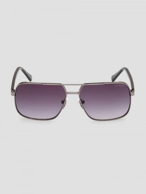 Guess Stefan Navigator Sunglasses Zilver | GUESS-SN31815