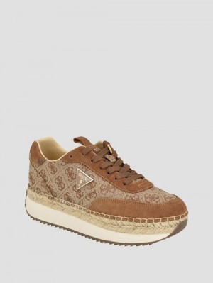 Guess Stefen Espadrille Joggers Bruin | GUESS-SN29493