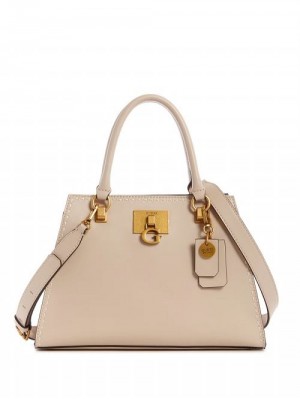 Guess Stephi Girlfriend Satchel Beige | GUESS-SN29221