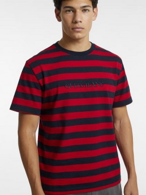 Guess Striped Logo Tee Multi | GUESS-SN30671