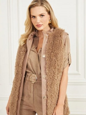 Guess Susy Reversible Vest Beige | GUESS-SN27163