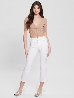 Guess Tahlia Kick Jeans Wit | GUESS-SN26490