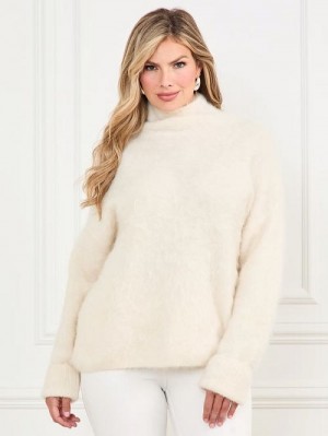 Guess Tanya Furry Sweater Wit | GUESS-SN27710
