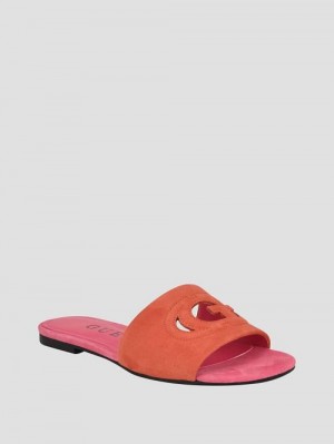 Guess Tashia Cutout Sandals Oranje | GUESS-SN29671