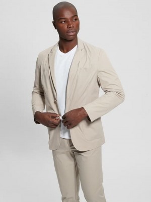 Guess Tech-Stretch Blazer Beige | GUESS-SN30866