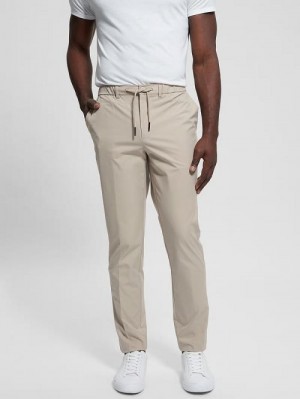Guess Tech-Stretch Chino Pants Beige | GUESS-SN31438