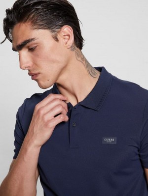 Guess Tech-Stretch Polo Blauw | GUESS-SN31304