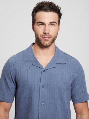 Guess Toledo Shirt Blauw | GUESS-SN31150
