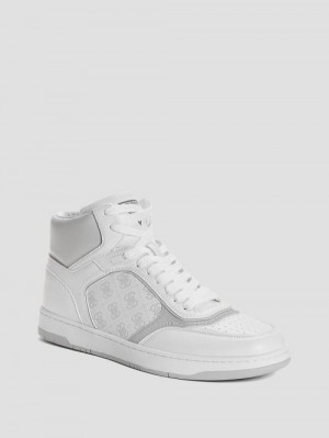 Guess Towen Quattro G Mid-Top Sneakers Wit | GUESS-SN31890