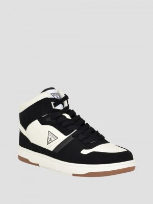 Guess Tristo Triangle High-Top Sneakers Zwart | GUESS-SN31883