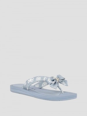 Guess Tuta Bowtie Sandals Blauw | GUESS-SN29580