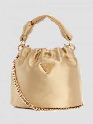 Guess Twiller Top Handle Pouch Bag Goud | GUESS-SN28986