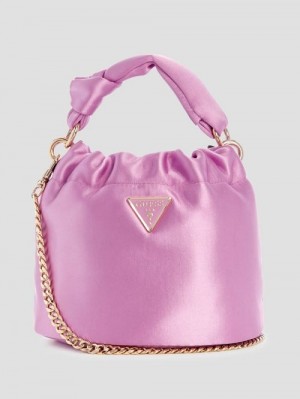 Guess Twiller Top Handle Pouch Bag Roze | GUESS-SN28973